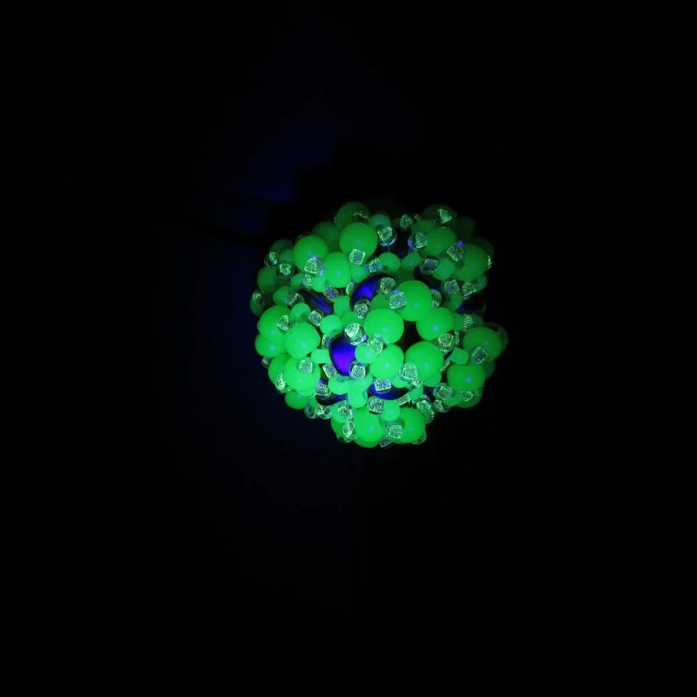 Handwoven Uranium and Glow in the dark Pendant